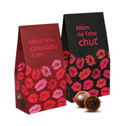 Valentýnské čokoládové pralinky