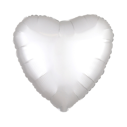 Balónek fóliový Srdce bílé matné