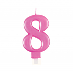 Svíčka dortová růžová číslo 8