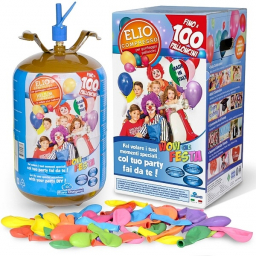 Helium set s balónky barevné 100 ks
