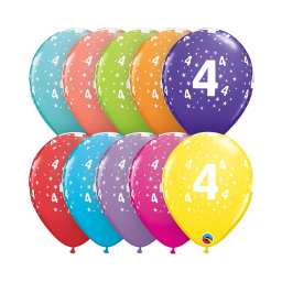 Balónky latexové Ročník 4 barevné 6 ks