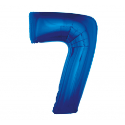 Balónek foliový číslo 92 cm 7 modrý