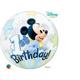 Balónek bublina 1.narozeniny Mickey Mouse