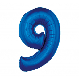 Balónek fóliový 92 cm číslo 09 modrý