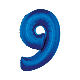 Balónek fóliový 92 cm číslo 09 modrý