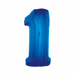 Balónek fóliový 92 cm číslo 01 modrý