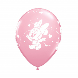 Balónky latexové Baby girl Minnie Mouse 6 ks