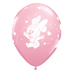 Balónky latexové Baby girl Minnie Mouse 6 ks