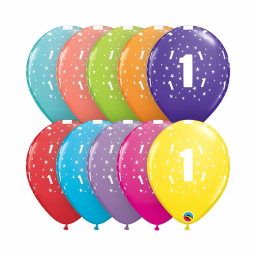 Balónky latexové Ročník 1 barevné 6 ks