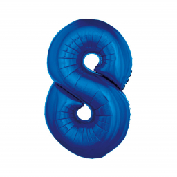 Balónek fóliový 92 cm číslo 08 modrý