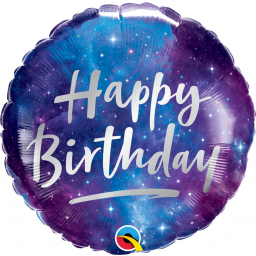 Balónek fóliový Happy Birthday Kolo vesmír