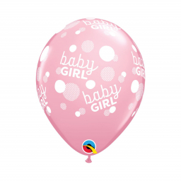 Balónky latexové Baby girl růžové 6 ks
