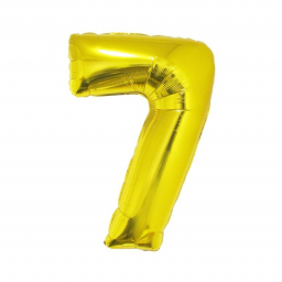 Balónek fóliový 92 cm číslo 06 zlatý