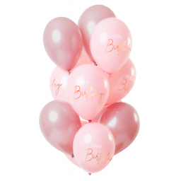 Balónky latexové růžové 12 ks
