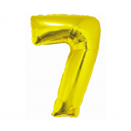 Balónek fóliový 76 cm číslo 07 zlatý