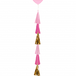 Ocas na balónky třásně růžový 70 cm