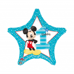 Balónek fóliový 1. narozeniny Mickey Mouse