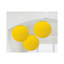 Lampiony žluté  20,4 cm 3 ks