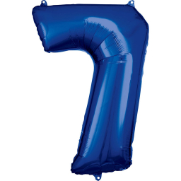 Balónek fóliový 88 cm číslo 07 modrý