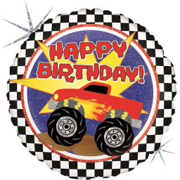 Balónek fóliový Happy Birthday monster truck