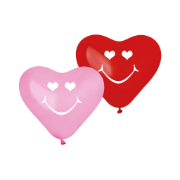 Balónky latexové Srdce červené a růžové 5 ks