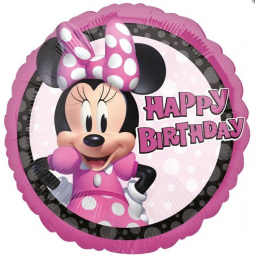 Balónek foliový Happy Birthday Minnie Mouse