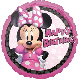 Balónek fóliový Happy Birthday Minnie Mouse