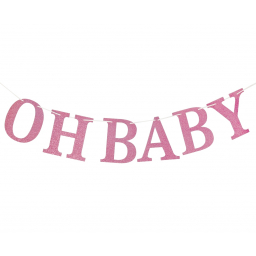 Banner Oh baby It´s a Girl růžový 3 m