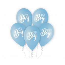 Balónky latexové modré It´s a Boy 5 ks