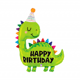 Balónek fóliový Happy Birthday Dinosaur