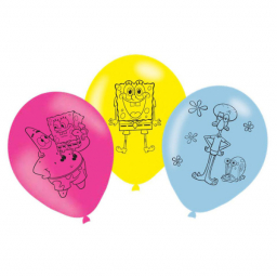 Balónky latexové Sponge Bob 6 ks