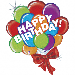 Balónek fóliový Happy Birthday balónová kytice