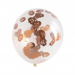 Balónky latexové s konfetami dýně 4 ks