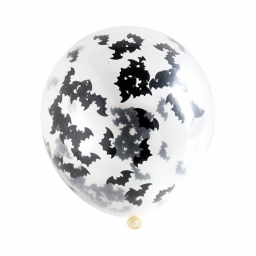 Balónky latexové s konfetami netopýři 4 ks