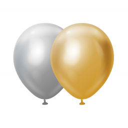 Balónky latexové zlaté, stříbrné 50 ks