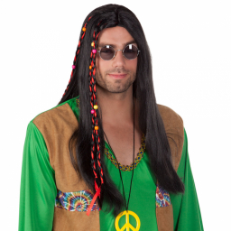Paruka dlouhá hnědá Hippie