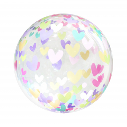 Balónek bublina barevná srdíčka