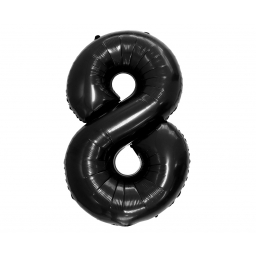Balónek fóliový 92 cm číslo 08 černý