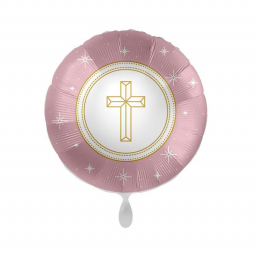 Balónek fóliový Kříž růžový