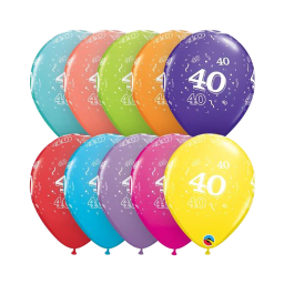 Balónky latexové Ročník 40 barevné 6 ks