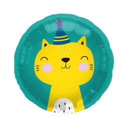 Balónek fóliový Kočka žlutá