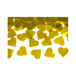 Konfety vystřelovací zlatá srdce 60 cm