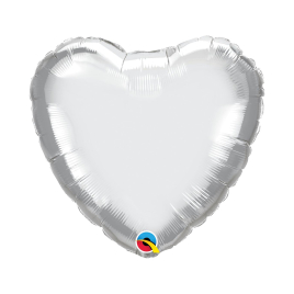 Balónek fóliový Srdce stříbrné