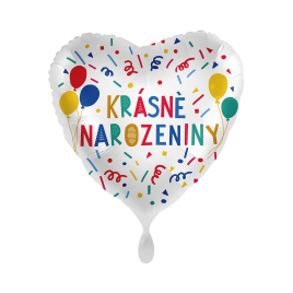 Balónek fóliový Krásné narozeniny