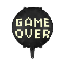 Balónek fóliový Game over černý