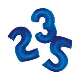 Balónky fóliové 92 cm modrá čísla
