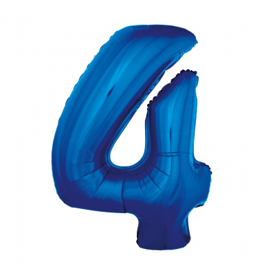 Levně Balónek foliový číslo 92 cm 4 modrý ALBI