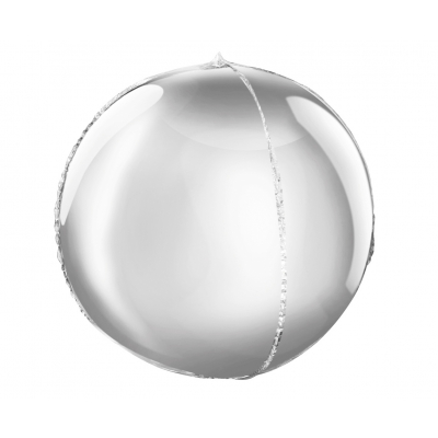 Balónek fóliový Koule stříbrný                    