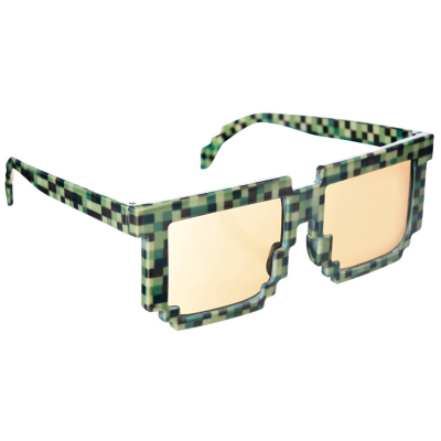 Brýle zelené pixel                    