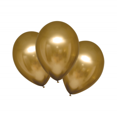 Balónky latexové metalické zlaté 6 ks                    